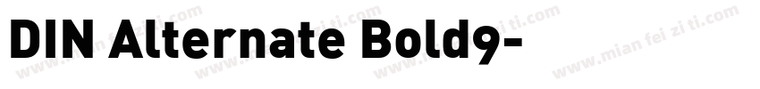 DIN Alternate Bold9字体转换